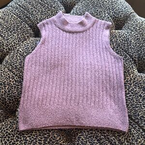 Rachel Zoe Plum Sleeveless Turtleneck Sweater